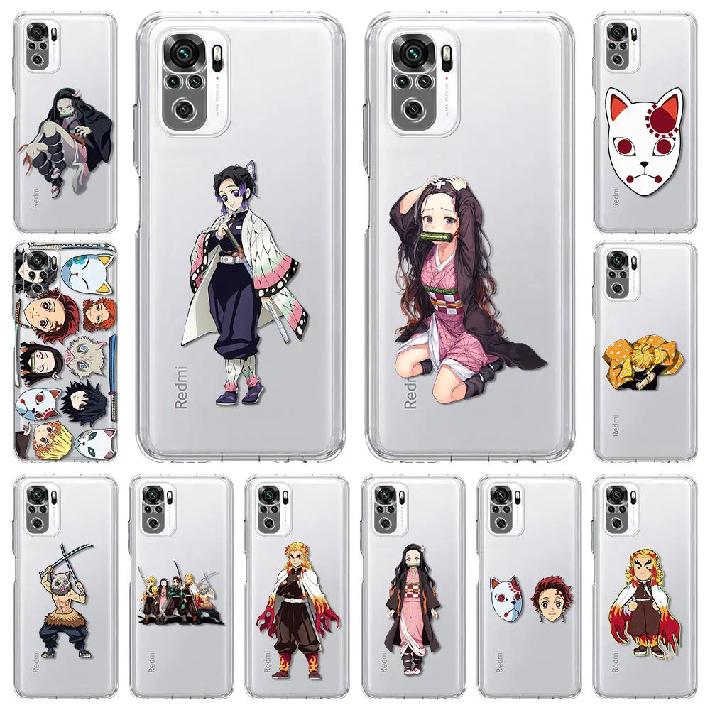 

Clear Case For Xiaomi Redmi Note 10 K40 9S 9 7 8 Pro 8T 9 9A 7A 9T 9C 6A 8A Transparent Soft Phone Cover Japan Demon Slayer Capa