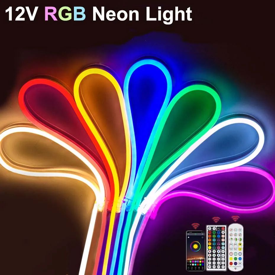 

12V RGB Led Strip Neon Light Tape Decoration Lights 1m - 5m 120Leds/m Tuya Wifi /Bluetooth/Infrared Remote Controller Led Ribbon