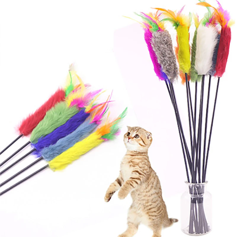 Игрушка для домашних животных кошек симпатичный дизайн Стик мыши пластиковая