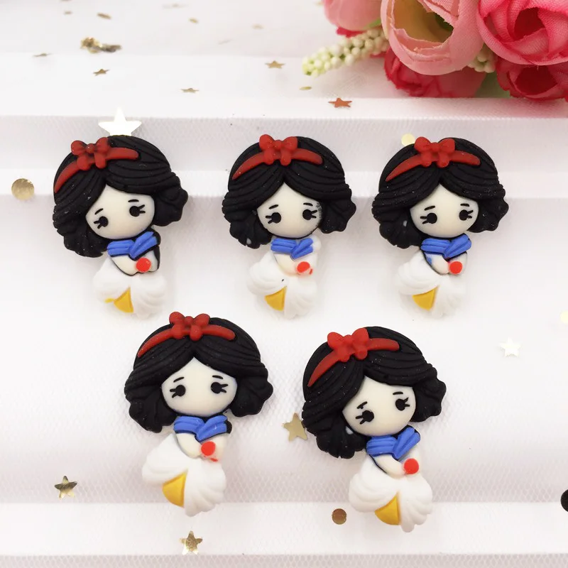 Ручная роспись смолы Kawaii красочные девушки Flatback Камень Кабошон 7 шт. скрапбукинга DIY Декор дома статуэтки ручной работы