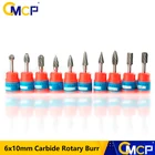 CMCP 6 мм хвостовик карбида вольфрама роторный заусенец 10 мм Диаметр двойной резки роторный файл для Dremel роторный Aeecssories инструменты
