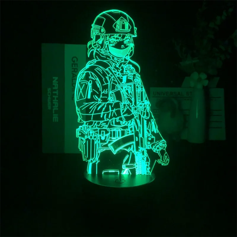 

Игра CS спецназ 3D ночной Светильник будильник основание 7 цветов с дистанционным управлением Ночной светильник Прямая поставка Проектор Дет...