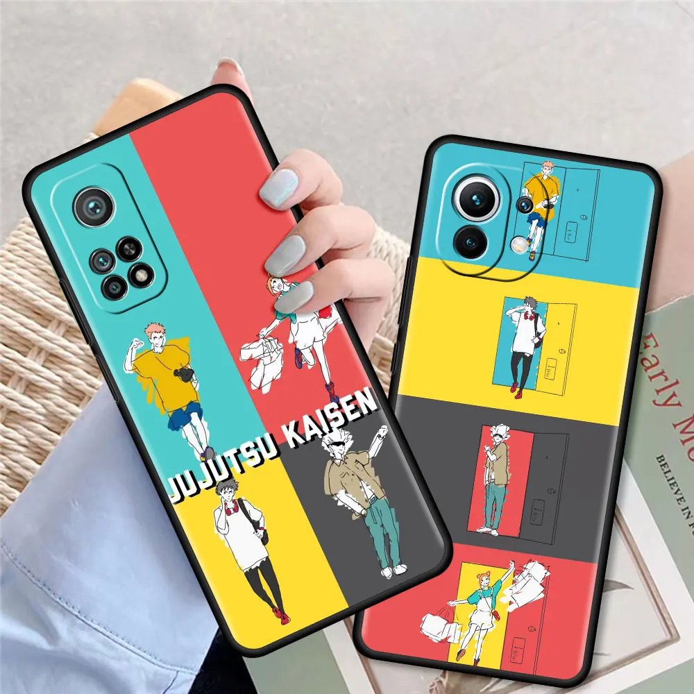 

Shockproof Case for Xiaomi Mi 10T Pro 11 10 Ultra 9T CC9 Note10 A2 Lite Matte Soft Cover Jujutsu Kaisen Anime Phone Coque