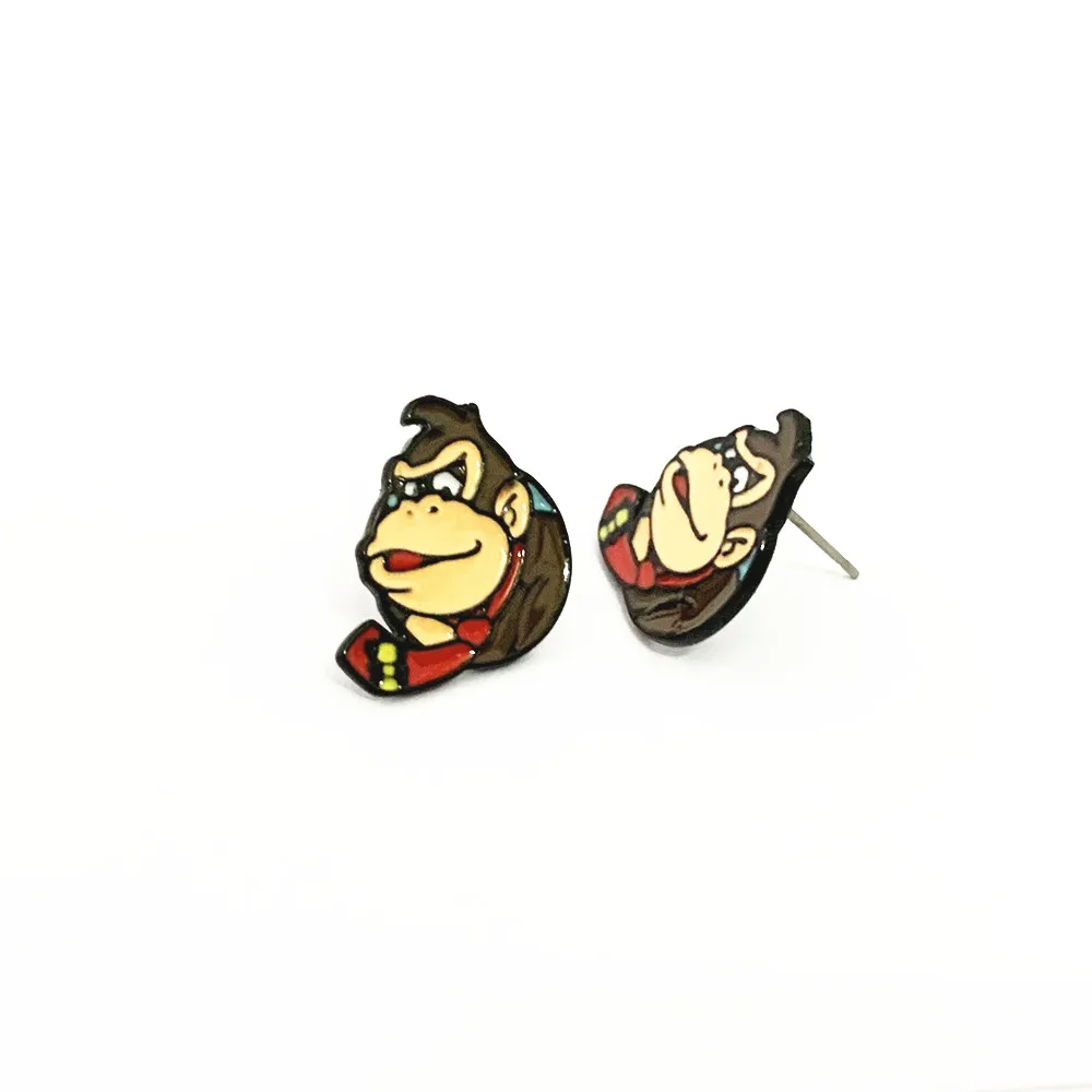 

HBSWUI серьги-гвоздики Donkey kong, высокое качество, классический фильм, аниме, Металлические Модные ювелирные изделия, косплей, для девочек и мужч...