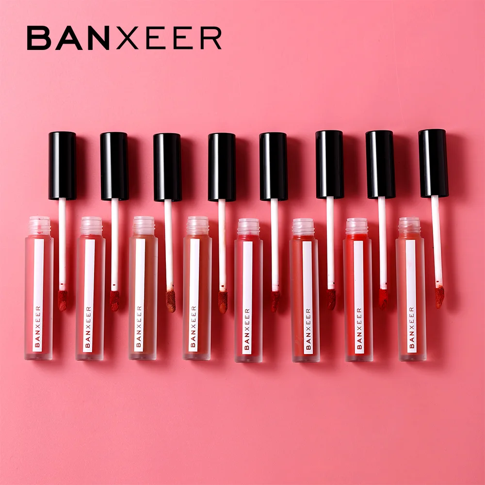 

BANXEER Lipgloss Set 2pcs Liquid Lipstick Matte Lip Gloss Waterproof Long Lasting Lips Makeup Set 8 Colors High Pigment Cosmetic
