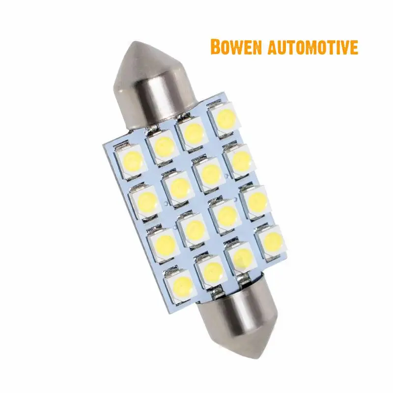 

LD 2X Automobile LED lamp 31mm 16smd 2835 1210 automobile led double pointed lamp roof lamp