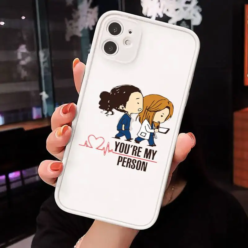 

Greys Anatomy Phone Cases Matte For iPhone 12 Mini 11 Pro XR XS Max 7 8 Plus X Hard PC Back Cover