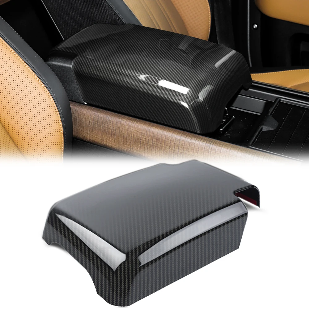 

Armrest Box Protective Covers Carbon Fiber Car Central Armrest Decorative Modification For Land Rover Defender 110 2020