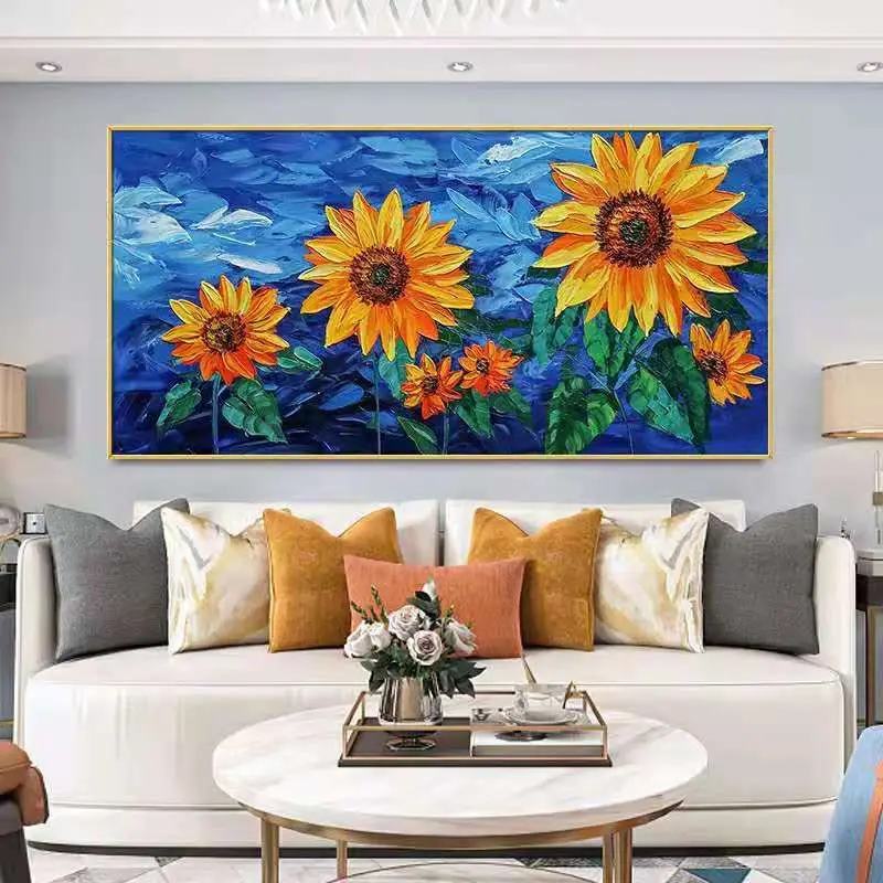 

GATYZTORY 60*120cm Coloring by numbers sunflower Picture painting by number adults Decorative canvas paintings