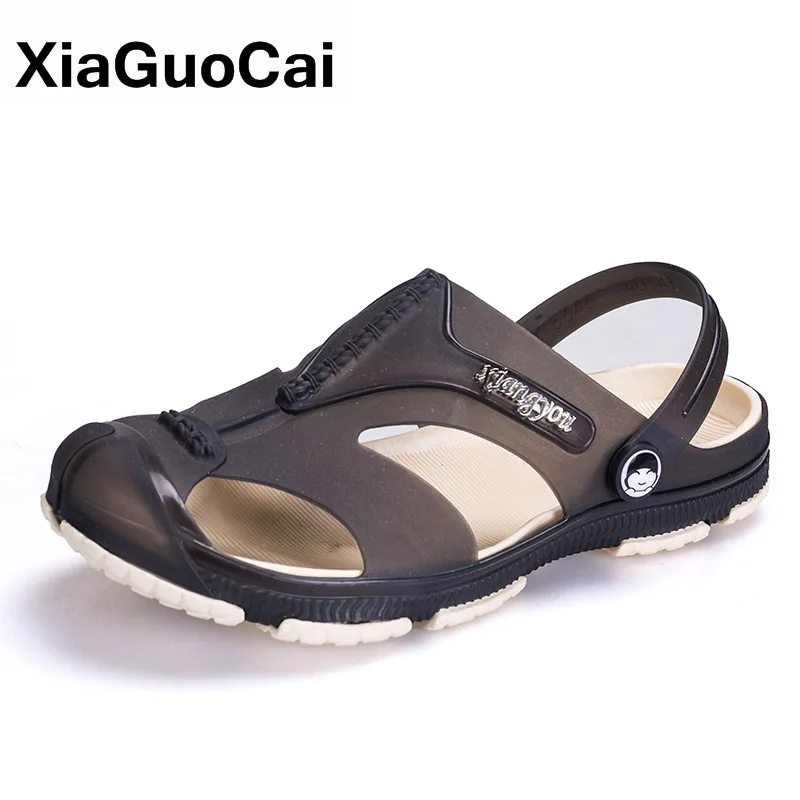 Летние мужские сандалии сабо мужская пляжная обувь уличная садовая пластиковые
