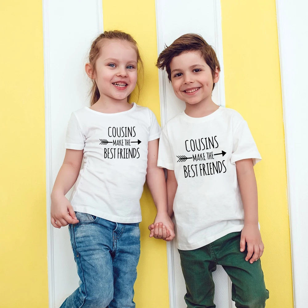 Детская футболка Cousins Make The Best Friends для мальчиков и девочек вечерние Забавные