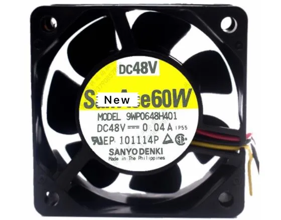 

For Sanyo Denki 9WP0648H401 Server Cooling Fan DC 48V 0.04A 60x60x25mm 3-wire