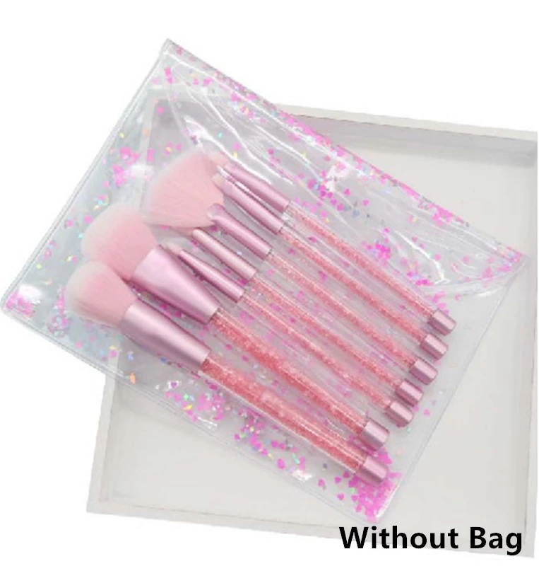 7 шт. блестящие туфли с украшением в виде кристаллов ручкой набор кистей для