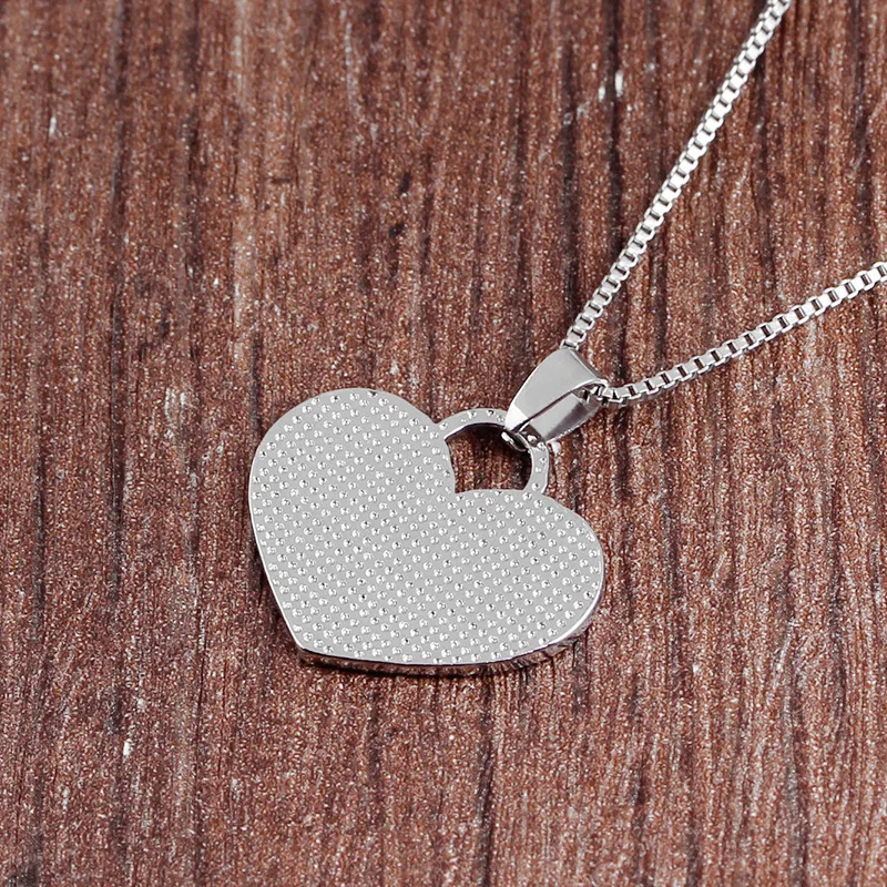

Creative Hand Stamped Grandma Heart Pendant Necklace Chain Fashion Jewelry