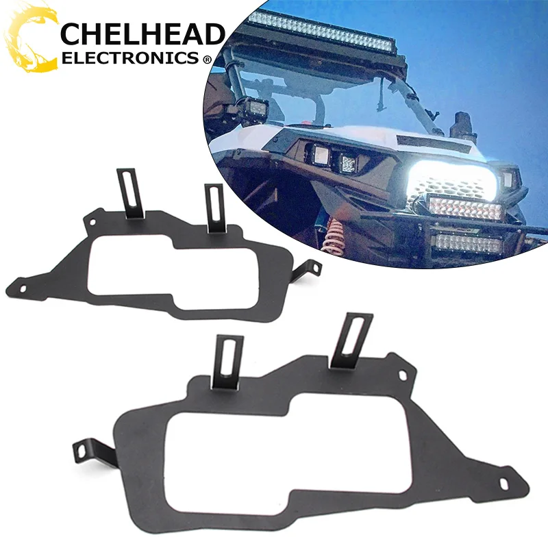 

For 2014-2019 Polaris RZR 900 1000 ＆ TURBO RI LED Light Cube Work Headlight Mount Brackets Mounting Hook