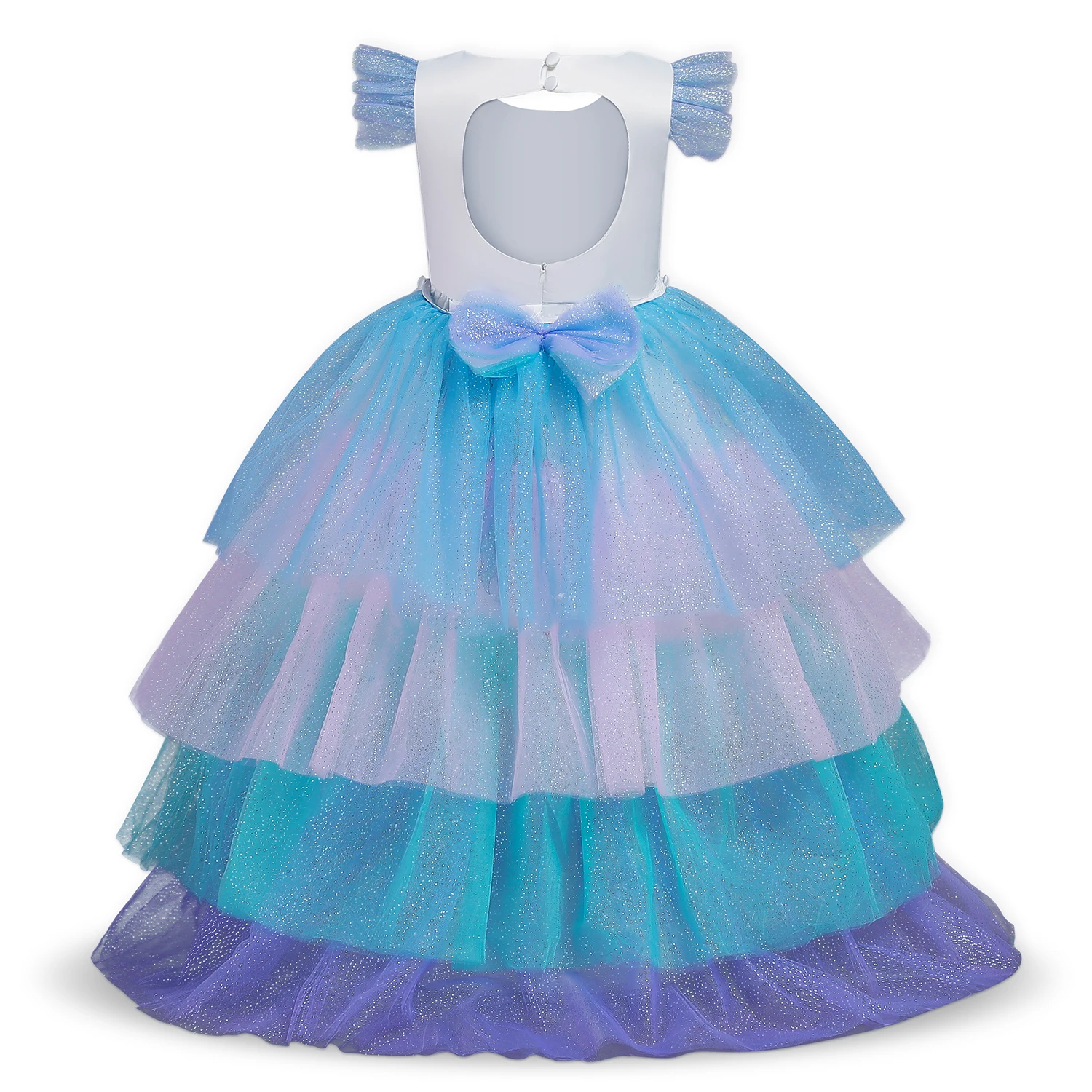 Вечернее платье с единорогом принцессы Детские платья для девочек костюм