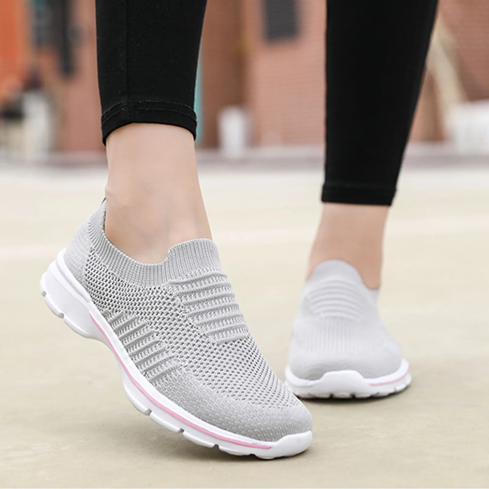 

Кроссовки женские сетчатые, Вулканизированная подошва, удобные дышащие, повседневная спортивная обувь для бега и ходьбы