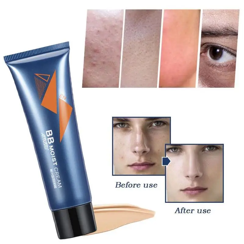 Мужской BB крем натуральное отбеливание консилер для лица жидкий телесный основа