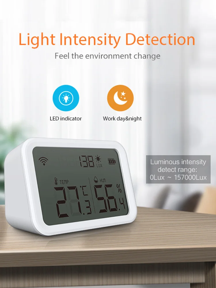 

Smart Sensor Temperature Humidity Detect Adjustable Various Temperature Modes Wireless Transmission Data Automation Systerm