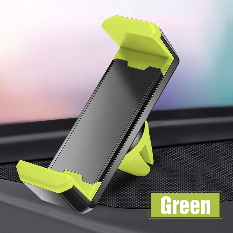 Green Универсальный автомобильный держатель для телефона, автомобильный держатель для Iphone, samsung, мобильный телефон, автомобильный держатель, подставка, силиконовый ABS - Цвет: Green