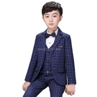 Костюм для мальчиков свадебный из блейзера, жилета, брюк и галстука