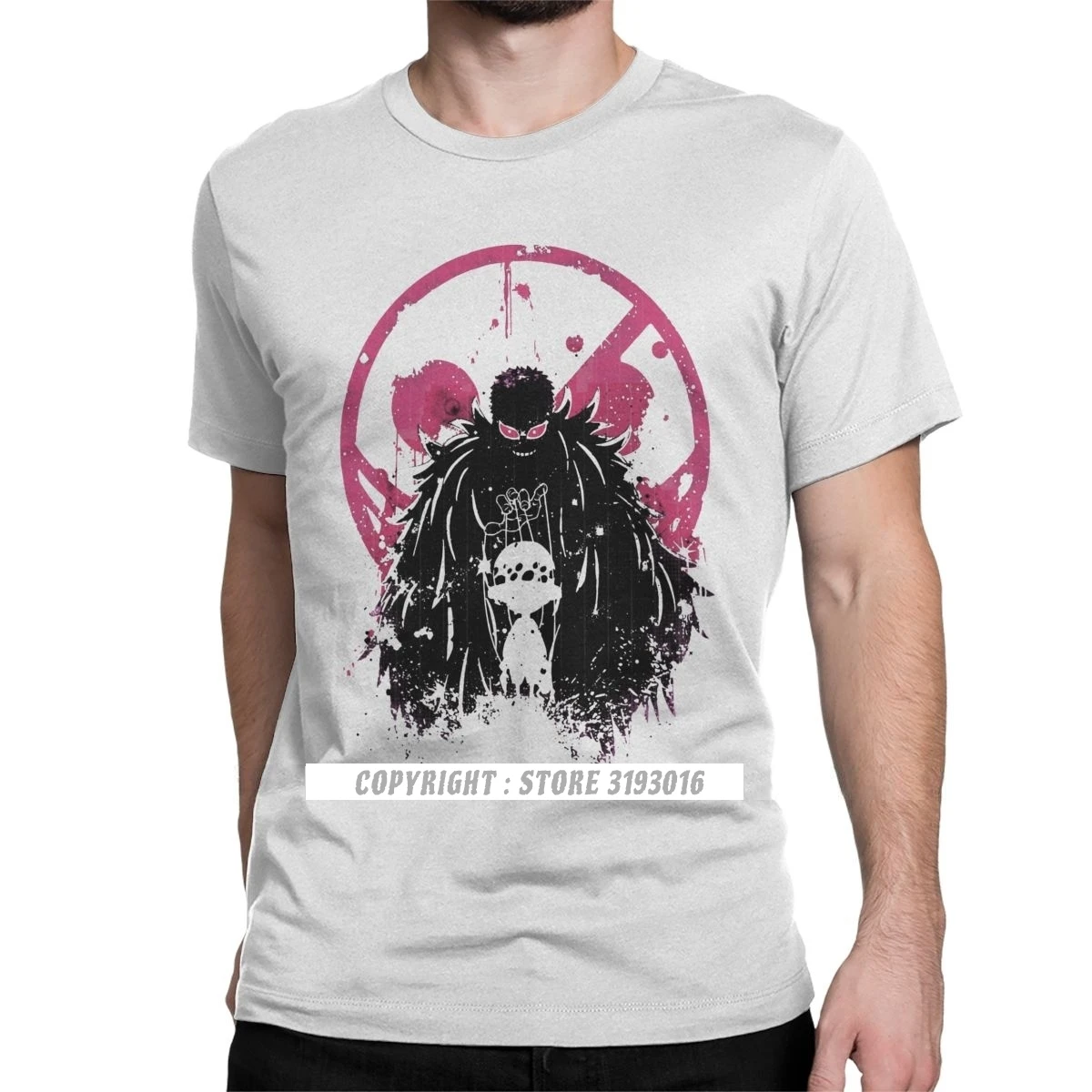 

Новое поступление, художественная футболка Doflamingo, Мужская футболка с рисунком Trafalgar Law One Piece Anime, Мужская Футболка Camisa, лучший подарок, уличная одежда