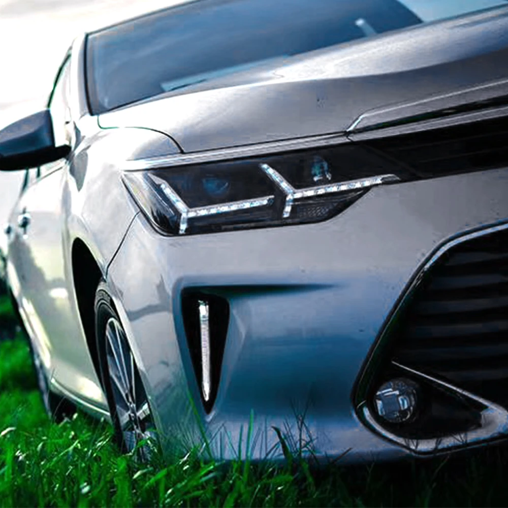 Автомобильный Стайлинг для 2015 2016 2017 Toyota Camry V55 светодиодный ные фары новые drl