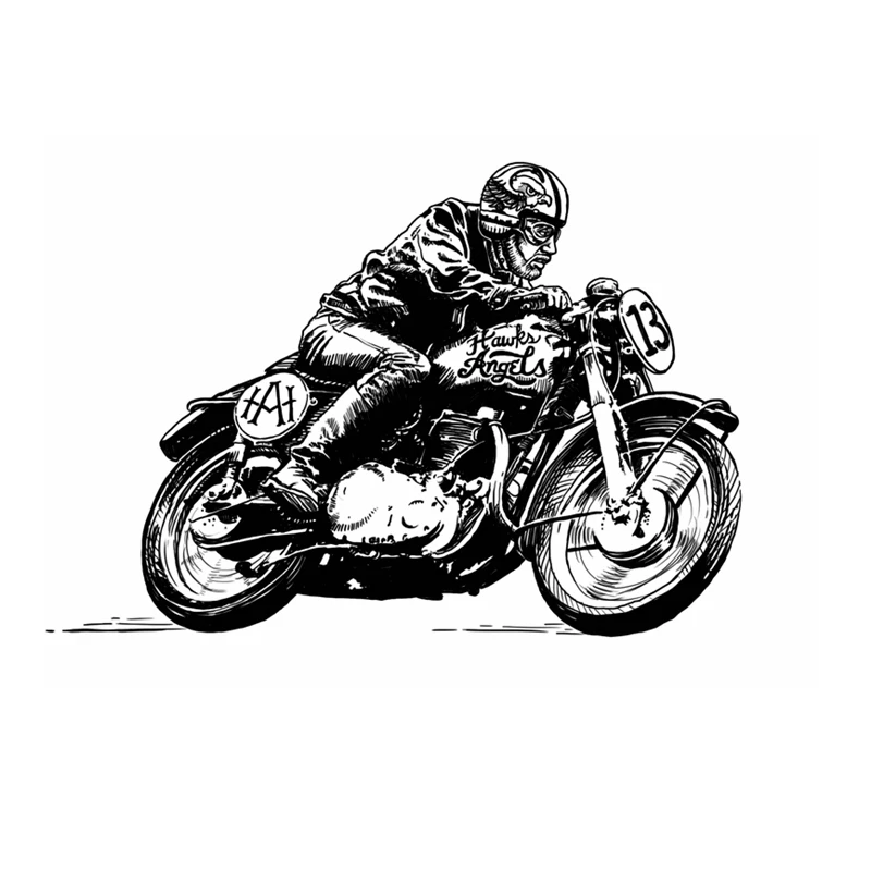 

Vintage Classical Motorcycle Sticker Vehicle Decal Posters Vinyl Wall Autobike Decor Mural Sticker Motorcycle Racing Decals