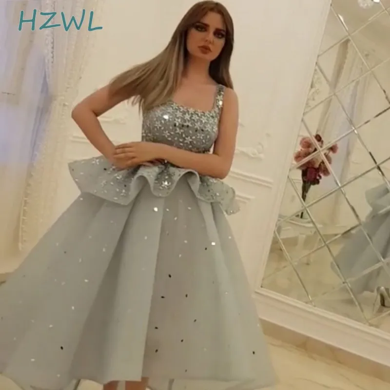 

2020 Shinning Star Silver Long Evening Dresses Robe De Soiree Abiye Abendkleider Applique Peplum Dubai Party Prom Dress