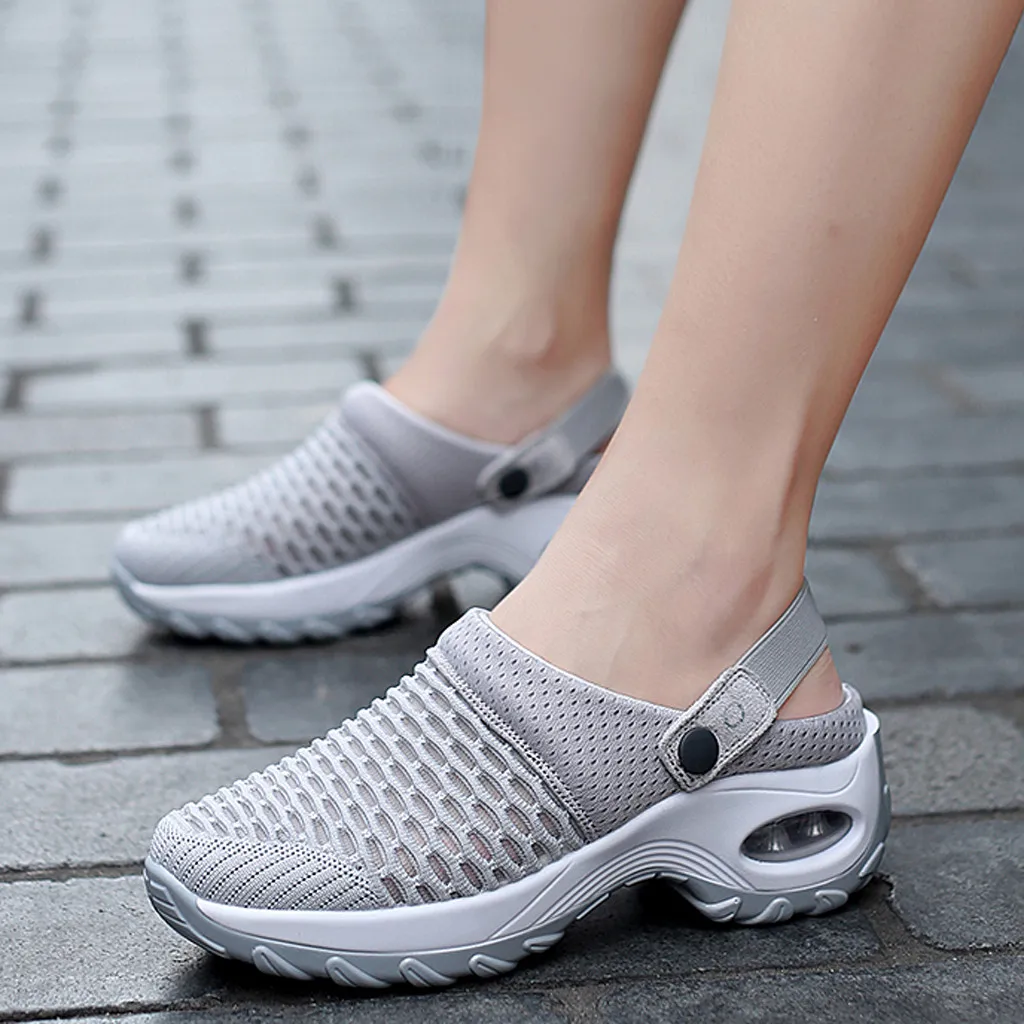 Сандалии туфли на платформе и каблуке светильник из сетчатого материала