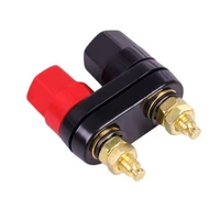 1pcs 4mm dual banana plugs couple terminals plug jack socket binding post red black connector amplifier speaker
