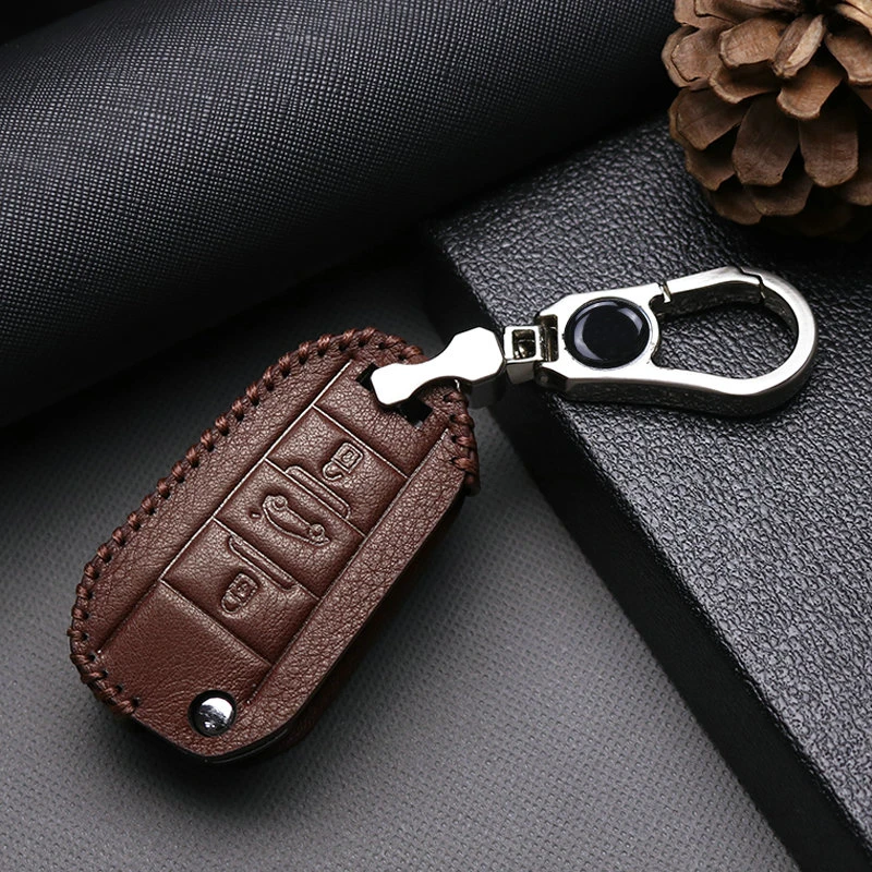 Leather Car Key Fob Cover For Citroen C1 C2 C3 C4 C5 C6 Aircross Cactus Xsara Picasso Berlingo Keyring Case Accessories | Автомобили и