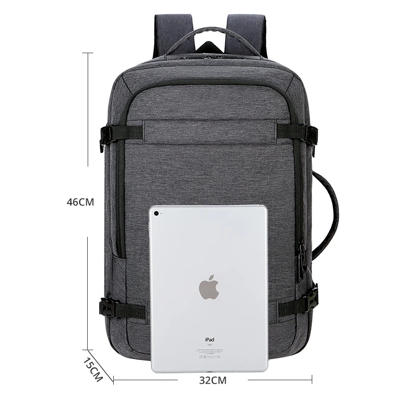 Водонепроницаемый деловой рюкзак для мужчин, многофункциональная сумка для ноутбука 16 дюймов с Usb-разъемом, Вместительная дорожная сумка, ш... от AliExpress RU&CIS NEW