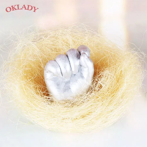 Oklady 3D Ручная форма для печати ног для детского порошка штукатурка литья комплект отпечаток руки подарок на память детский памятник для роста