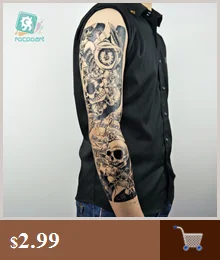 Rocooart Wholesale 10PCS Temporary Tattoo Sticker Robotic Arm and English Letter Design Waterproof Men Body Art Tatoo