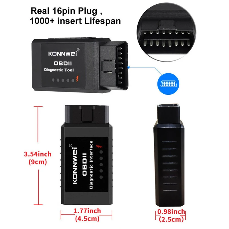 Новый Автомобильный сканер KW910 ELM327 Bluetooth OBD II диагностический инструмент