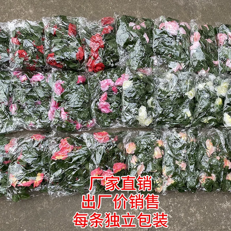 Zerolife Aritficial Flowers Garland Rose Flower Wall For Home Decorations Wedding Fake Vine Ivy Christmas Noel | Дом и сад