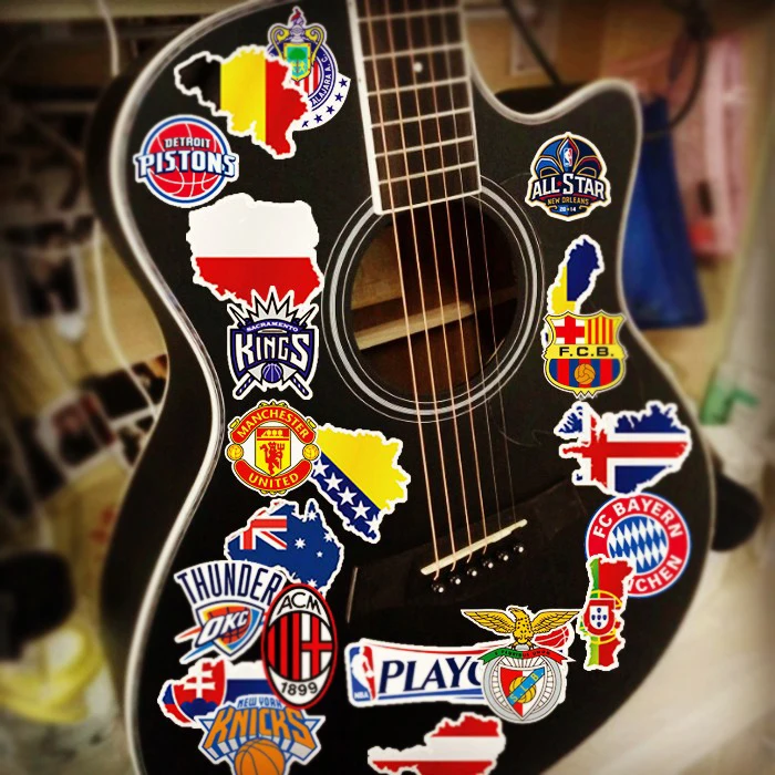 50 Pcs National Flags Stickers Toys for Children Countries Map Travel Sticker to DIY Scrapbooking Suitcase Laptop Car Motorcycle