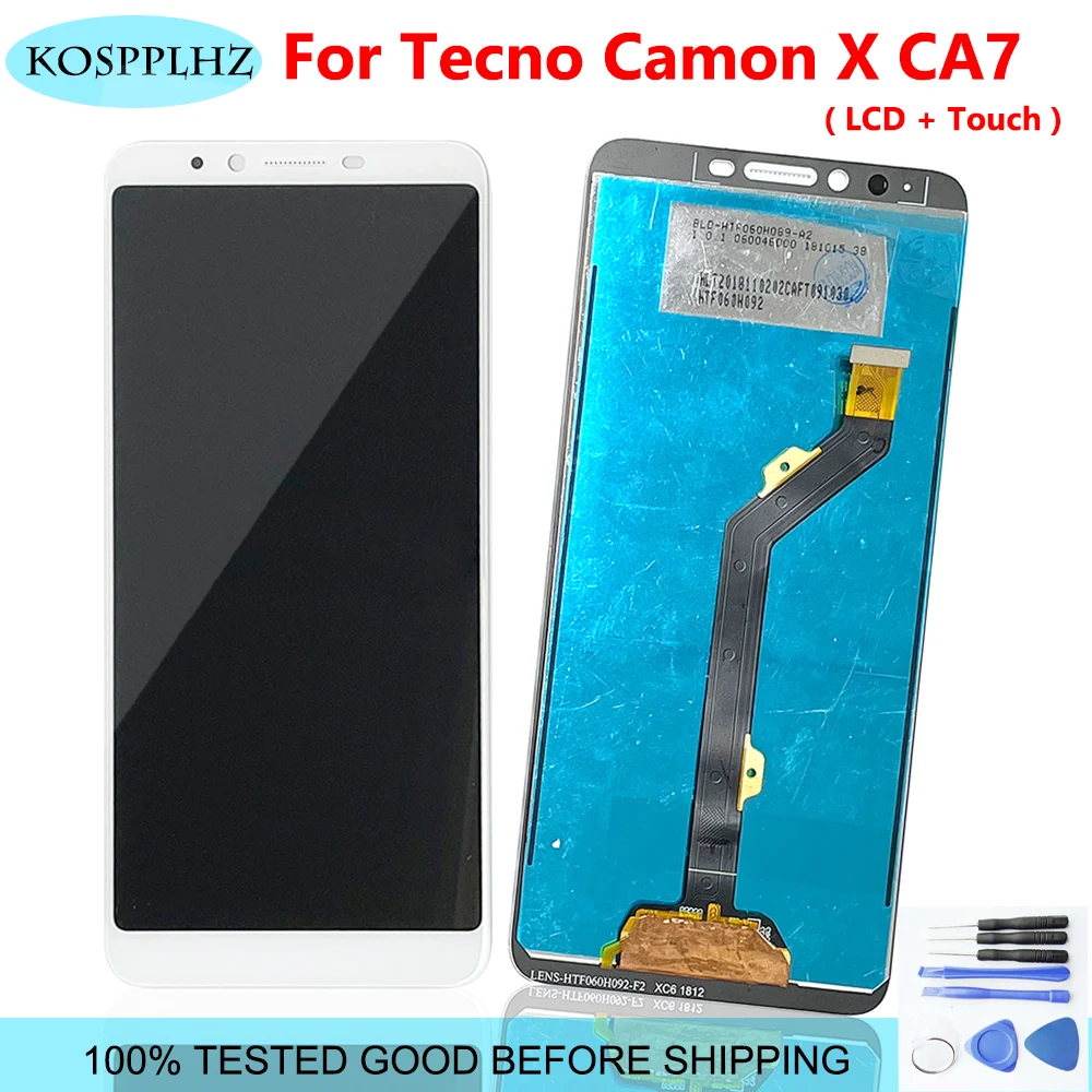 

6.0" For Tecno CA7 LCD Display + Touch Screen Digitizer Assembly Replacement For Tecno Camon X Phone Front Screen Part + Tools
