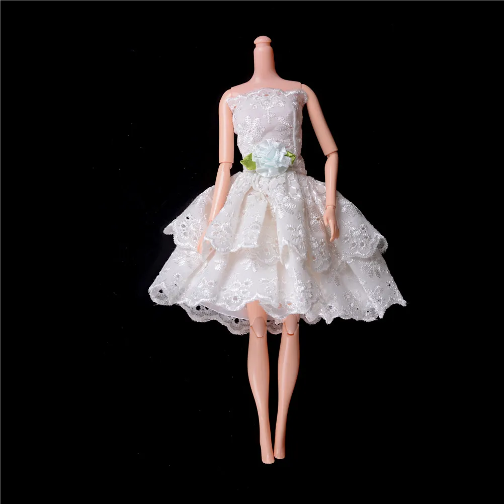 

Очаровательное Кукольное платье ручной работы, 1 шт., платья принцессы для кукол, одежда, белое свадебное вечернее платье, аксессуары для кук...