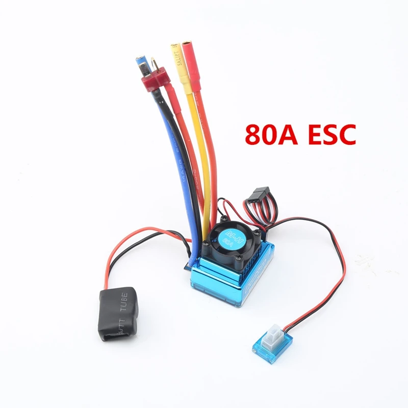 3650 2300KV Brushless Motor & 80A ESC with Program Car Combo for 1:8/1:10 RC Boat Part | Электроника
