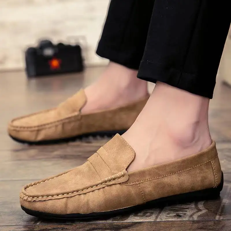 Men's trendy peas shoes Korean breathable men's shoes casual fashion lazy shoes loafers