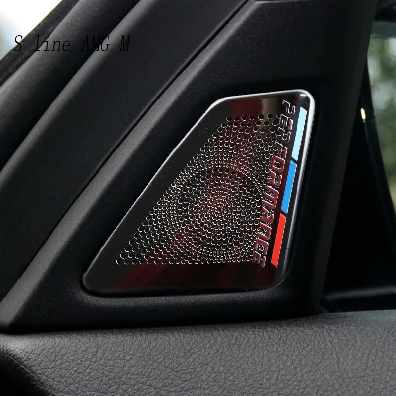 Car Front Speakers Cover For BMW 5 Series F10 F11 F18 Tweeter Accessories Head Treble A Horn Speakers For M Performance Sticker images - 6