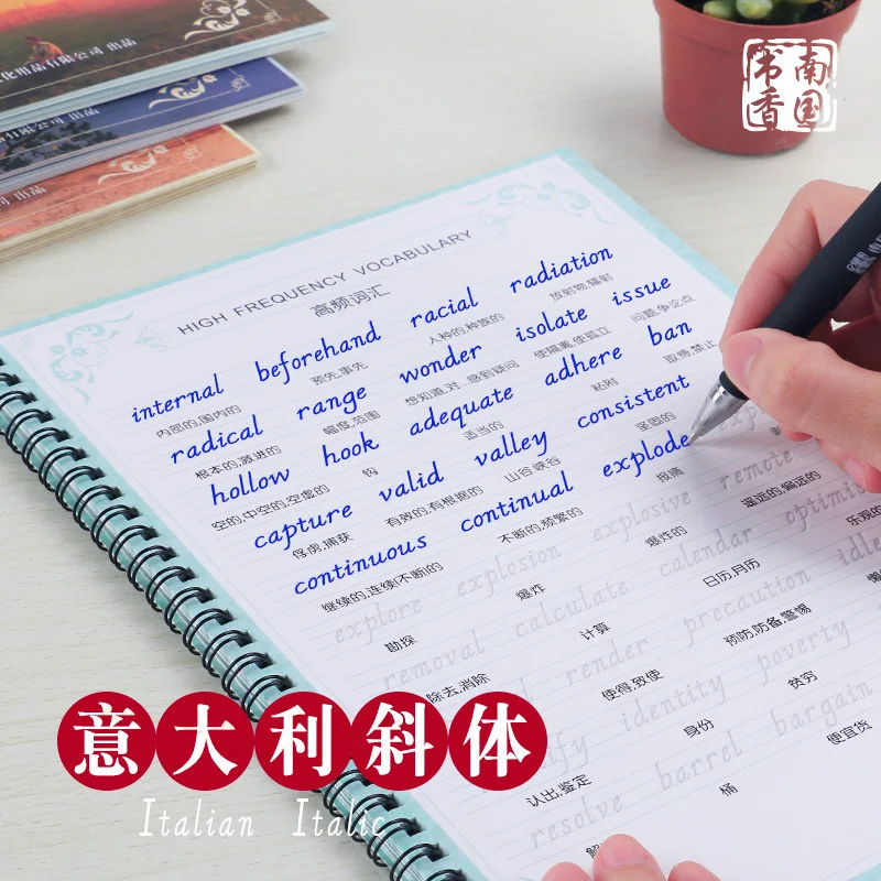 Итальянская наклонная шрифтовая надпись на английском языке автоматическая