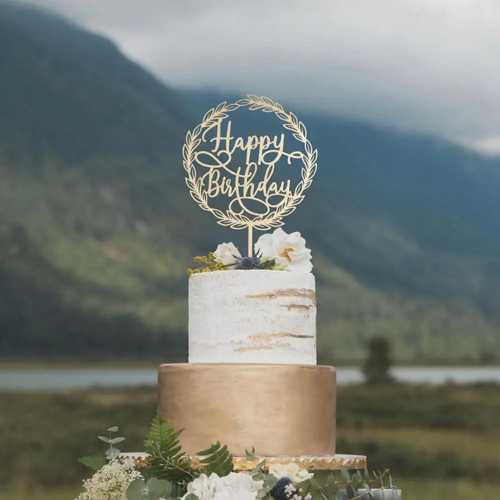 Счастливое украшение для именинного торта украшения на день рождения торт