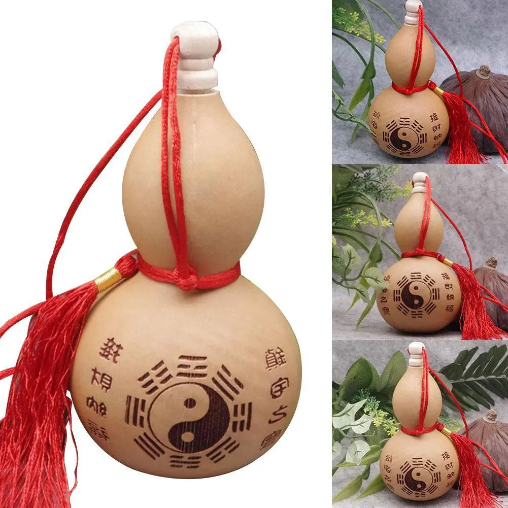 

1pc Natural Mini Wine Gourd Crafts Art Collection Chinese Gift Xmas P Photography Carving Hanging Toy Wholesale