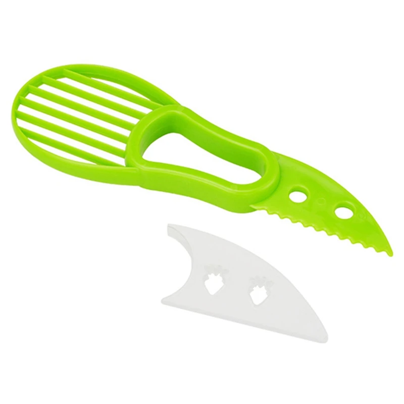 3 в 1 авокадо Slicer Ши нож для удаления сердцевины и нарезания масло Фруктовый резак