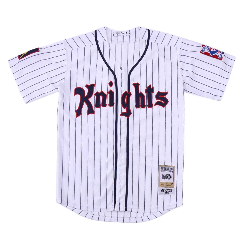 Майка) объемные рисунки рыцари 9 Hobbs Бейсбол Джерси Цвет белый Размеры S XXXL вышивка