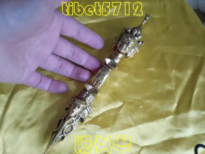 Высота 9 дюймов тибетская искусственная буддийская статуя Dorje Phurba садовое