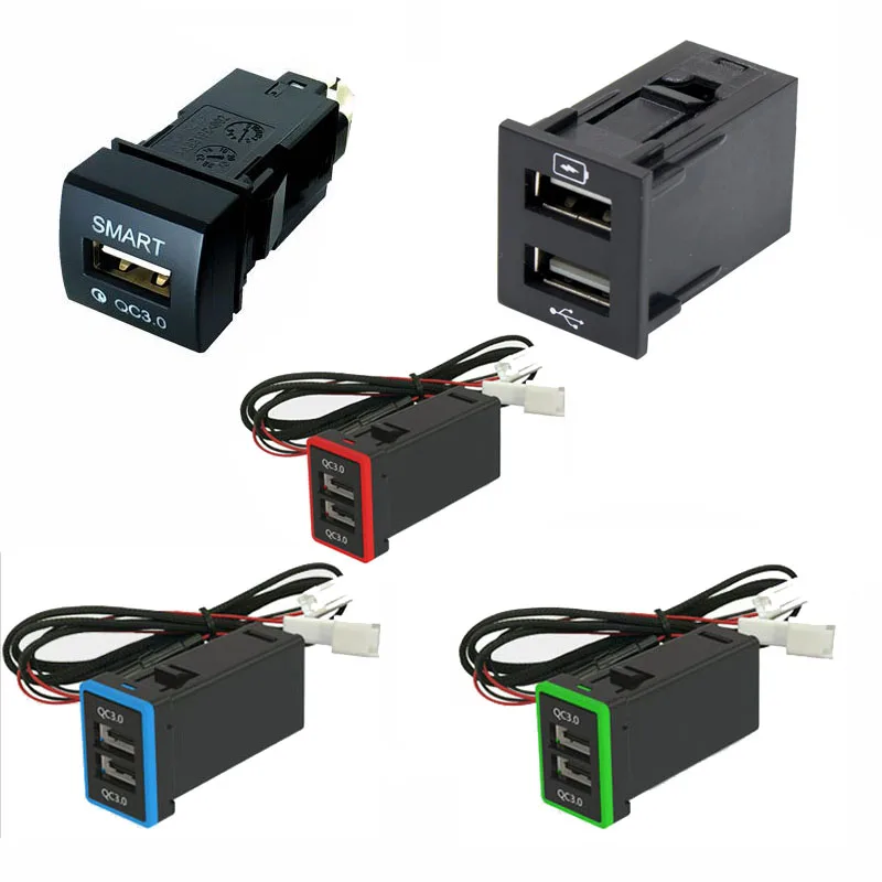 Двойное зарядное устройство Quick 3 0 USB-выключатель питания адаптер для зарядки